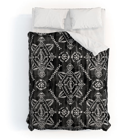 Schatzi Brown Reeve Pattern Black Duvet Cover