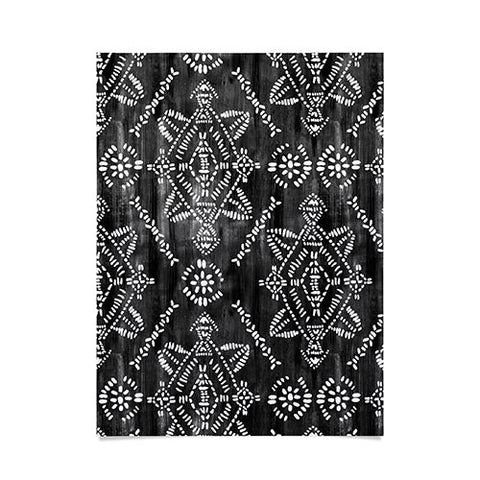 Schatzi Brown Reeve Pattern Black Poster
