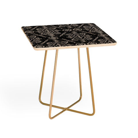 Schatzi Brown Reeve Pattern Black Side Table