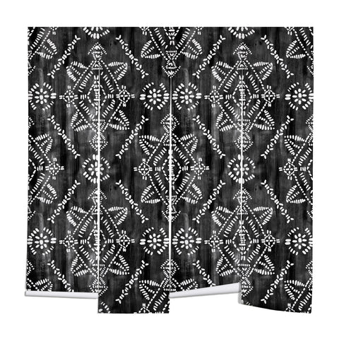 Schatzi Brown Reeve Pattern Black Wall Mural