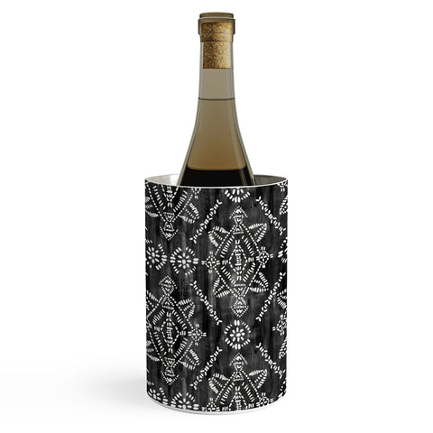Schatzi Brown Reeve Pattern Black Wine Chiller