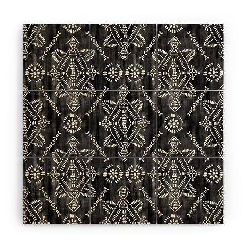 Schatzi Brown Reeve Pattern Black Wood Wall Mural