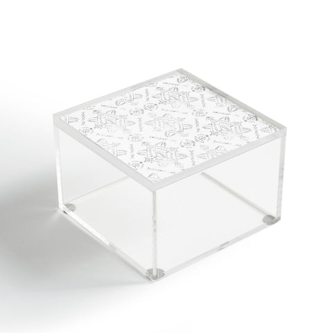 Schatzi Brown Reeve Pattern White Acrylic Box