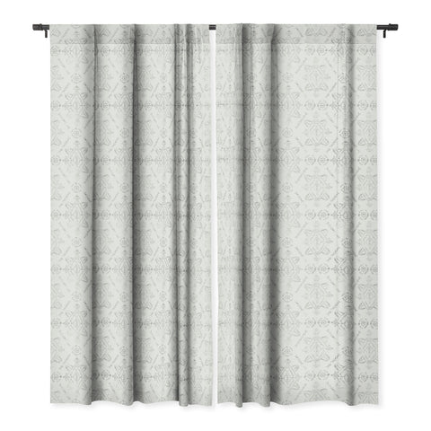 Schatzi Brown Reeve Pattern White Blackout Window Curtain