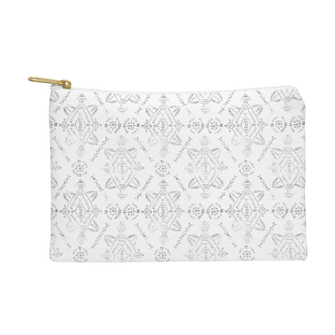 Schatzi Brown Reeve Pattern White Pouch