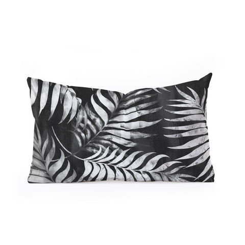 Schatzi Brown Reeya Tropical Black Oblong Throw Pillow