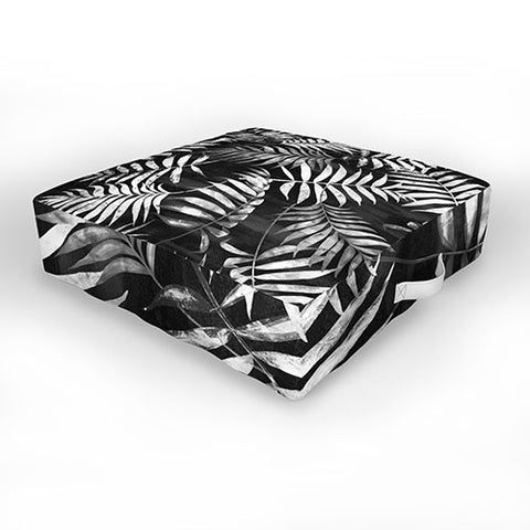 Schatzi Brown Reeya Tropical Black Outdoor Floor Cushion