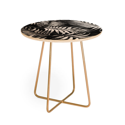 Schatzi Brown Reeya Tropical Black Round Side Table