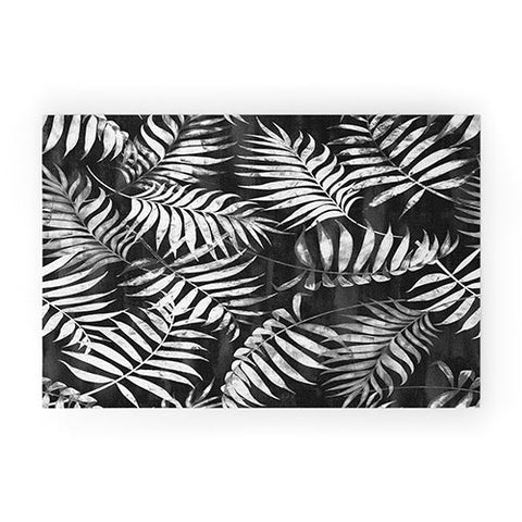 Schatzi Brown Reeya Tropical Black Welcome Mat