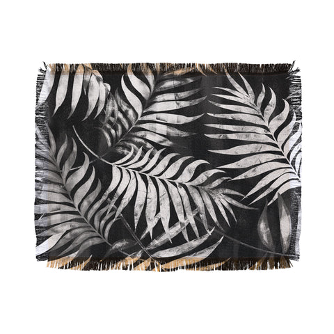 Schatzi Brown Reeya Tropical Black Throw Blanket