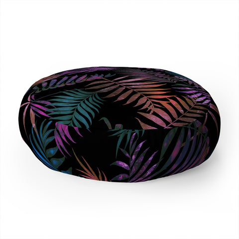 Schatzi Brown Reeya Tropical Night Floor Pillow Round