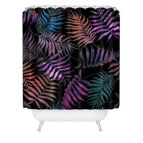 Schatzi Brown Reeya Tropical Night Shower Curtain
