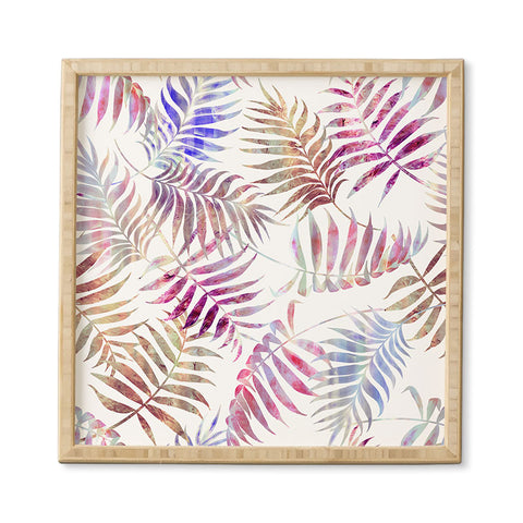 Schatzi Brown Reeya Tropical White Framed Wall Art