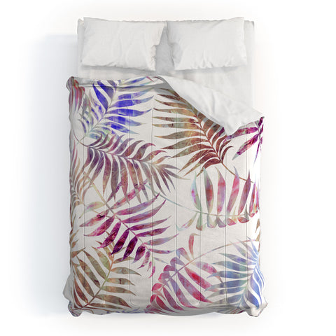 Schatzi Brown Reeya Tropical White Comforter