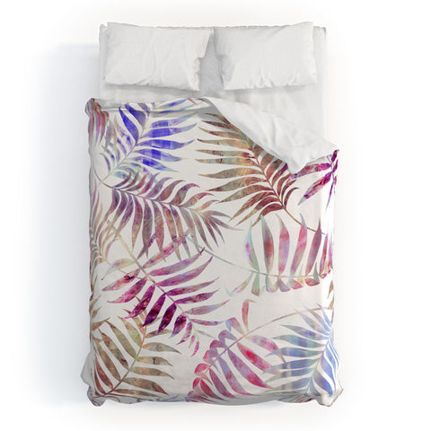 Schatzi Brown Reeya Tropical White Duvet Cover