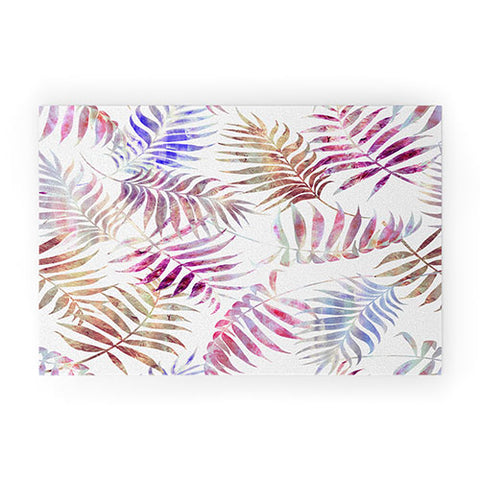 Schatzi Brown Reeya Tropical White Welcome Mat