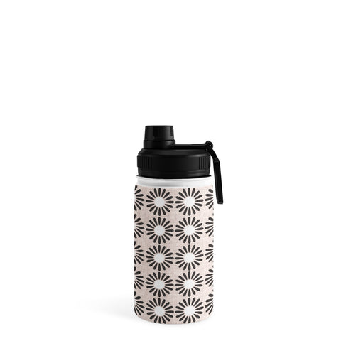 Schatzi Brown Retro Jumbo Daisy Black Water Bottle
