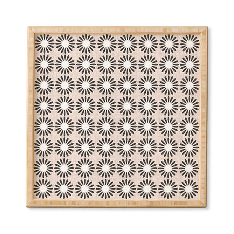 Schatzi Brown Retro Jumbo Daisy Black Framed Wall Art