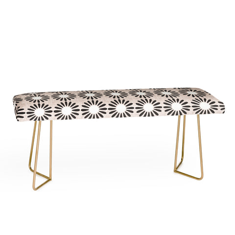 Schatzi Brown Retro Jumbo Daisy Black Bench