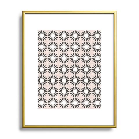 Schatzi Brown Retro Jumbo Daisy Black Metal Framed Art Print
