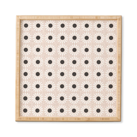 Schatzi Brown Retro Jumbo Daisy Neutral Framed Wall Art