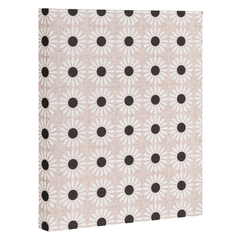 Schatzi Brown Retro Jumbo Daisy Neutral Art Canvas