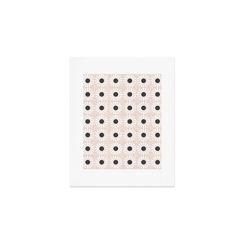 Schatzi Brown Retro Jumbo Daisy Neutral Art Print
