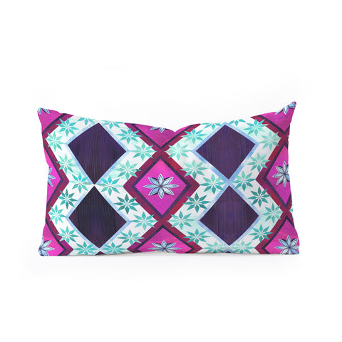 Schatzi Brown Serenity Diamond Purple Oblong Throw Pillow