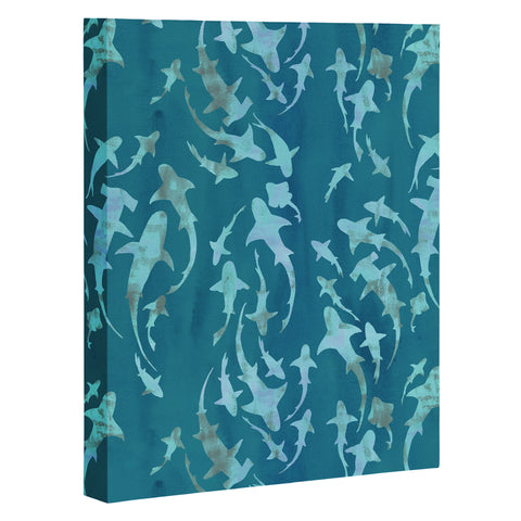 Schatzi Brown Sharky Aqua Art Canvas