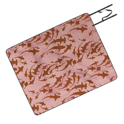 Schatzi Brown Sharky Pink Picnic Blanket