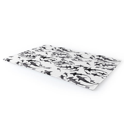Schatzi Brown Sharky White Area Rug