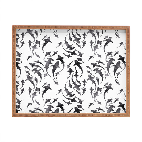 Schatzi Brown Sharky White Rectangular Tray