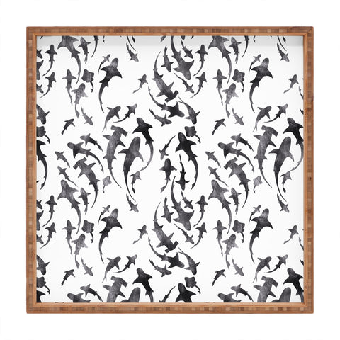 Schatzi Brown Sharky White Square Tray