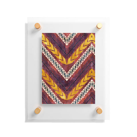 Schatzi Brown Shelby Chevron Rust Floating Acrylic Print