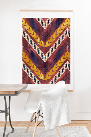 Schatzi Brown Shelby Chevron Rust Art Print And Hanger