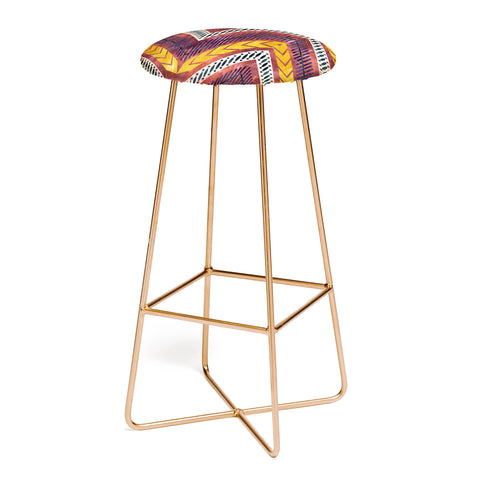 Schatzi Brown Shelby Chevron Rust Bar Stool