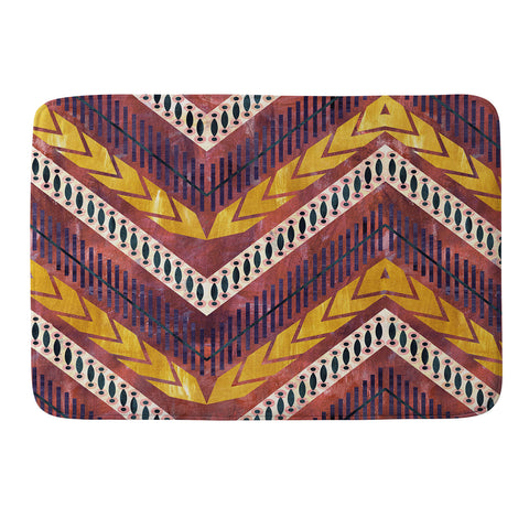 Schatzi Brown Shelby Chevron Rust Memory Foam Bath Mat