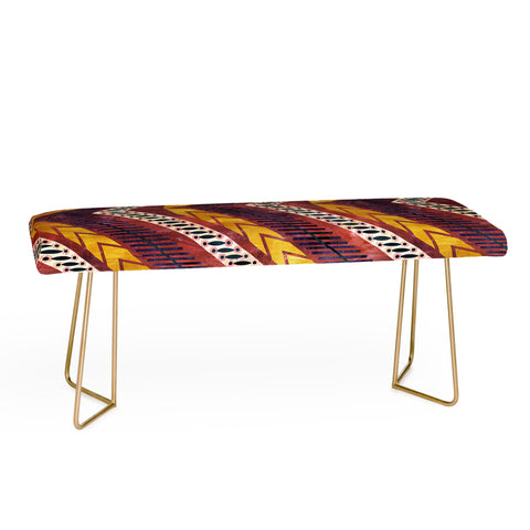 Schatzi Brown Shelby Chevron Rust Bench