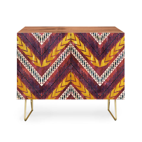 Schatzi Brown Shelby Chevron Rust Credenza