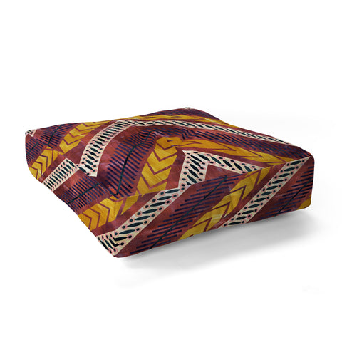 Schatzi Brown Shelby Chevron Rust Floor Pillow Square
