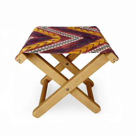 Schatzi Brown Shelby Chevron Rust Folding Stool