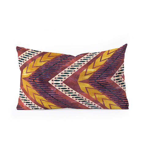 Schatzi Brown Shelby Chevron Rust Oblong Throw Pillow