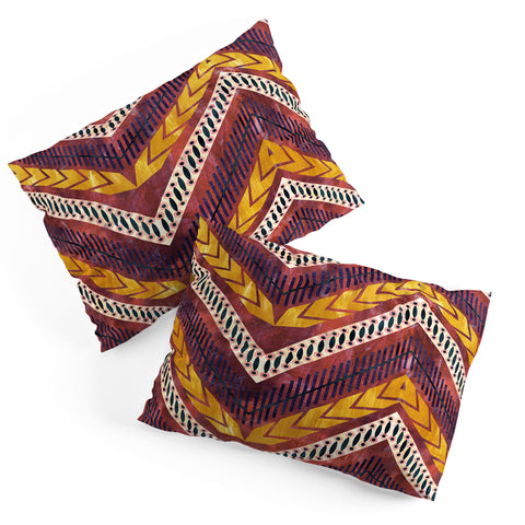 Schatzi Brown Shelby Chevron Rust Pillow Shams