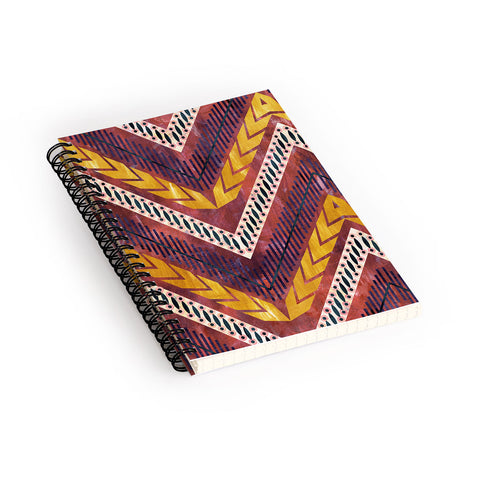 Schatzi Brown Shelby Chevron Rust Spiral Notebook