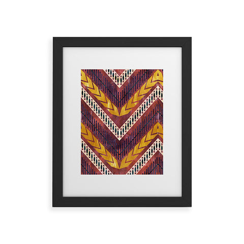 Schatzi Brown Shelby Chevron Rust Framed Art Print
