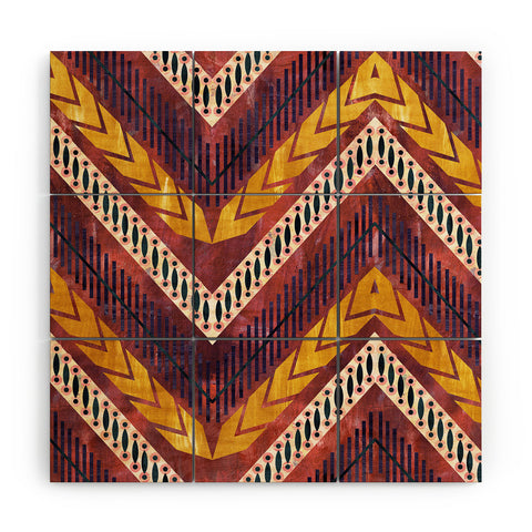 Schatzi Brown Shelby Chevron Rust Wood Wall Mural