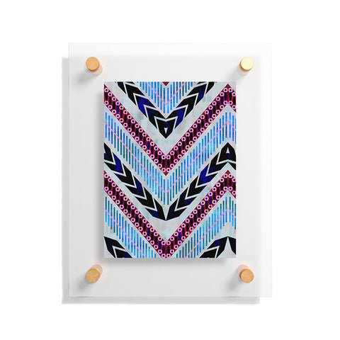 Schatzi Brown Shelby Chevron Silver Floating Acrylic Print