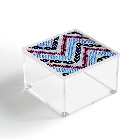 Schatzi Brown Shelby Chevron Silver Acrylic Box