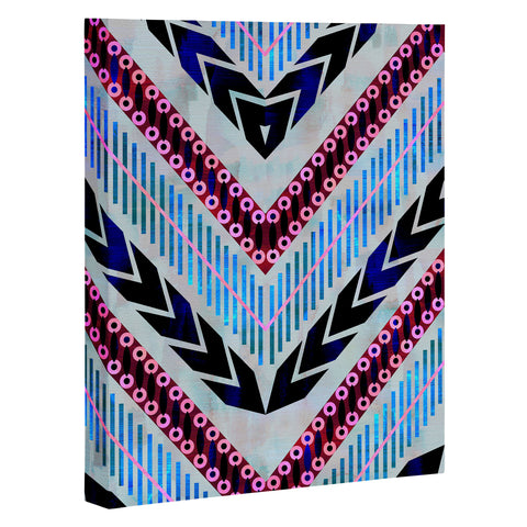 Schatzi Brown Shelby Chevron Silver Art Canvas