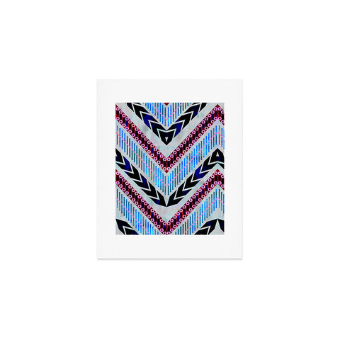 Schatzi Brown Shelby Chevron Silver Art Print